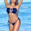 MAPALÉ Blue Shimmer Cinched Bikini -LEG AVENUE shop ep6654 20blue 20front