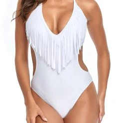 3WISHES On The Fringe Bathing Suit 16 3WISHES On The Fringe Bathing Suit -LEG AVENUE shop w183 white fron 1