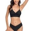 3WISHES Not So Basic Black Bikini -LEG AVENUE shop w9093 black front