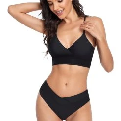 3WISHES Not So Basic Black Bikini 12 3WISHES Not So Basic Black Bikini -LEG AVENUE shop w9093 black front 2