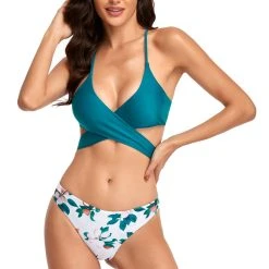 3WISHES Teal Tropics Bikini